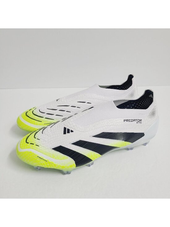 NEW Adidas Predator Elite Laceless FG Soccer Cleats JI1075 Size 7.5 White #1 main image 5
